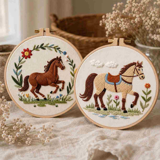 CraftHoop Countryside Horse Embroidery Kit