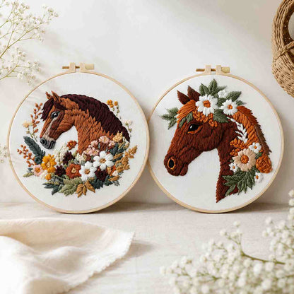 CraftHoop Horse Blossom Embroidery Kit