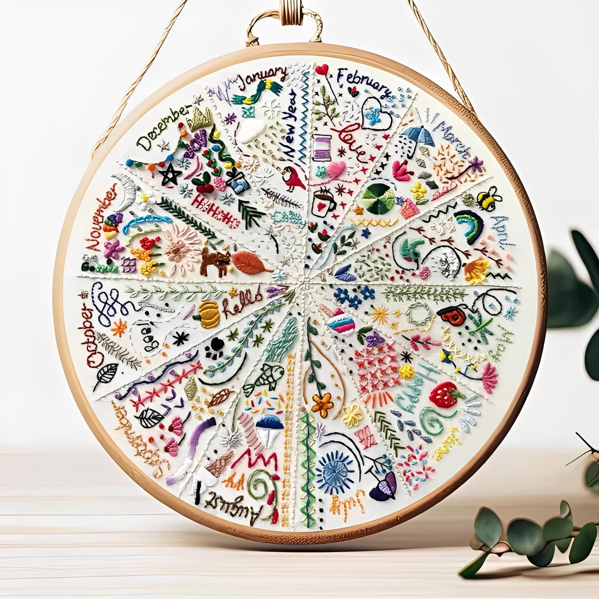 CraftHoop Advent of 12 Seasons Embroidery Kit