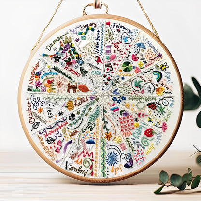 CraftHoop Advent of 12 Seasons Embroidery Kit