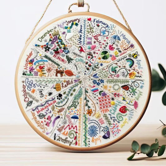 CraftHoop Advent of 12 Seasons Embroidery Kit