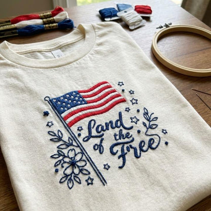 USA 250th Anniversary Stick & Stitch Patterns – Water-Soluble Embroidery Transfers