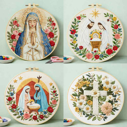CraftHoop Sacred Nativity Embroidery Kits