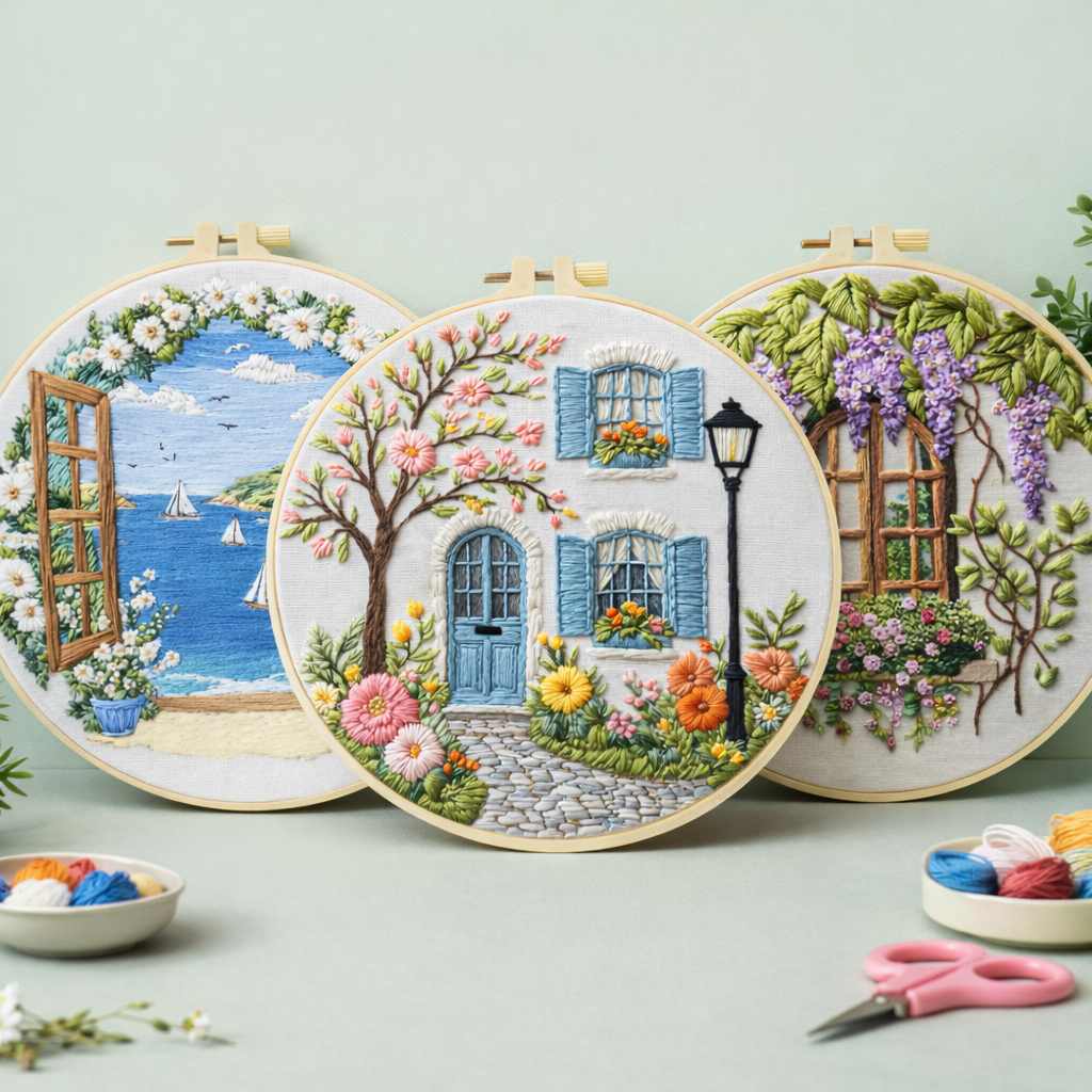 CraftHoop Italian Riviera Embroidery Kits
