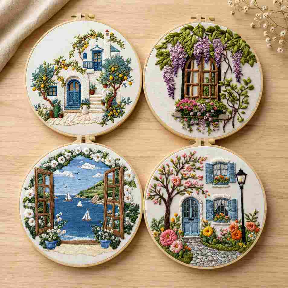 CraftHoop Italian Riviera Embroidery Kits