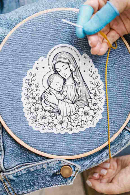 CraftHoop Faith & Blessings Stick & Stitch – Water-Soluble Transfers