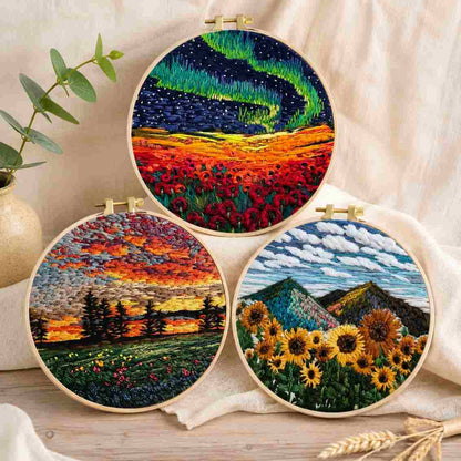 CraftHoop Landscape Embroidery Kit
