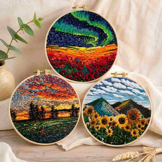 CraftHoop Landscape Embroidery Kit