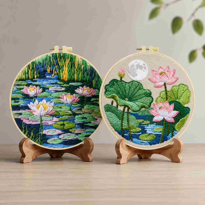 CraftHoop Lily & Lotus Embroidery Kit