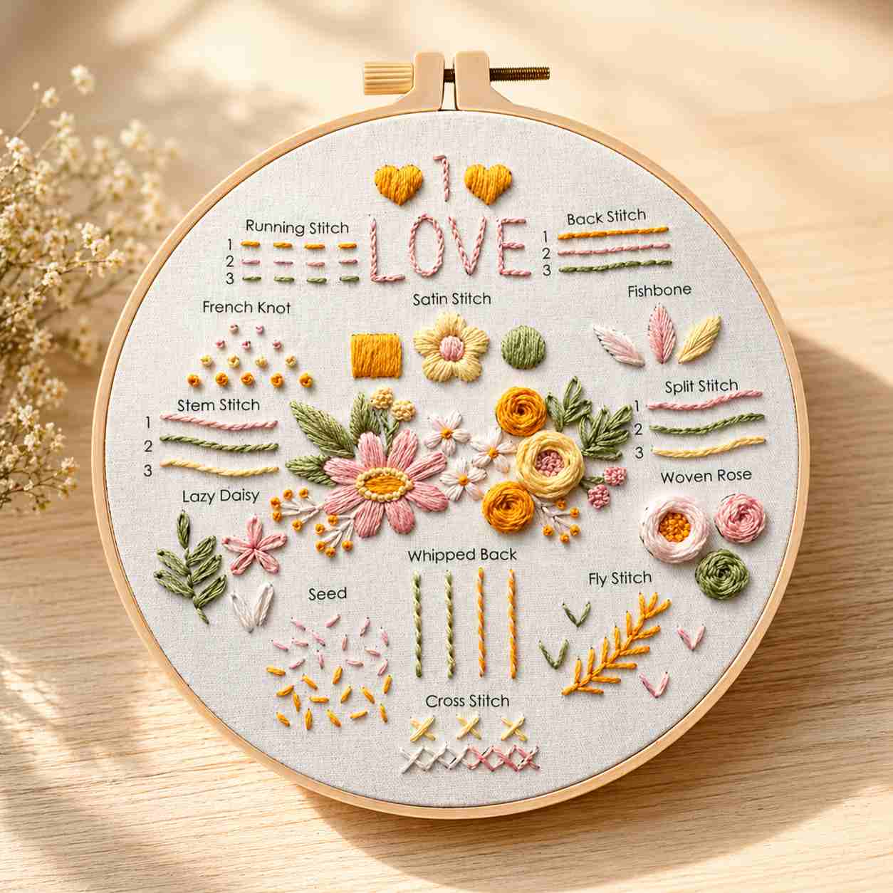 CraftHoop “Love Yourself” Beginner Embroidery Kit