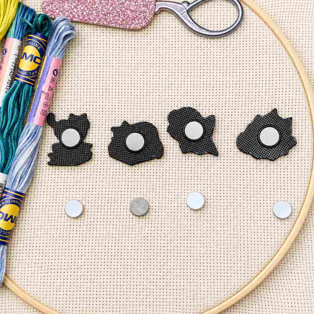 Magnetic Needle Holders: Cats & Books
