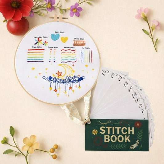 CraftHoop Essential Stitch Book & Practice Set