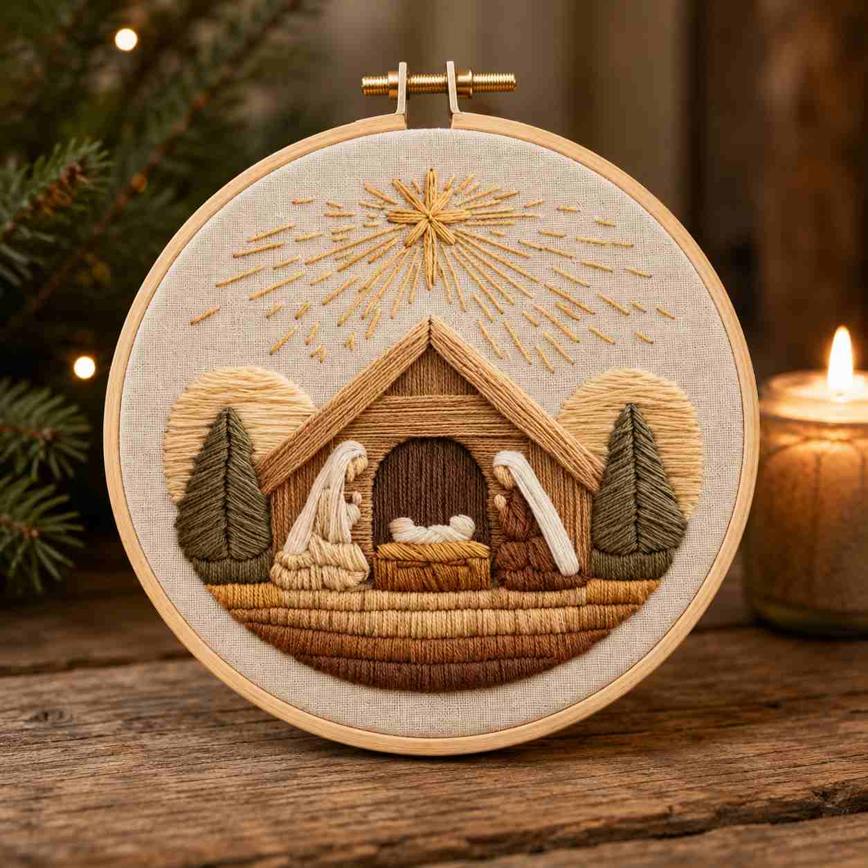 CraftHoop Silent Night Embroidery Kit