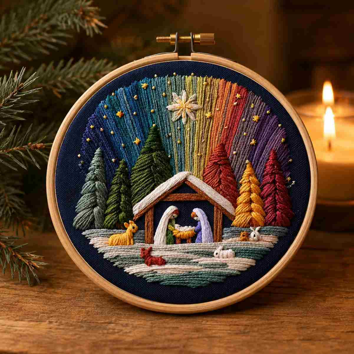 CraftHoop Silent Night Embroidery Kit