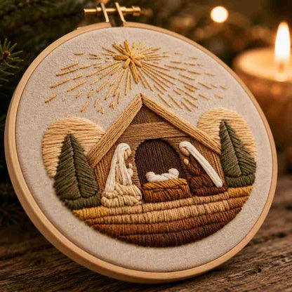 CraftHoop Silent Night Embroidery Kit