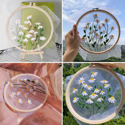 CraftHoop Floral Transparency Embroidery Kit