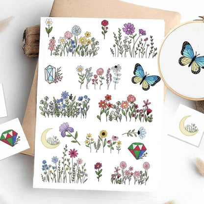 Colorful Stick & Stitch Patterns – Water-Soluble Transfers