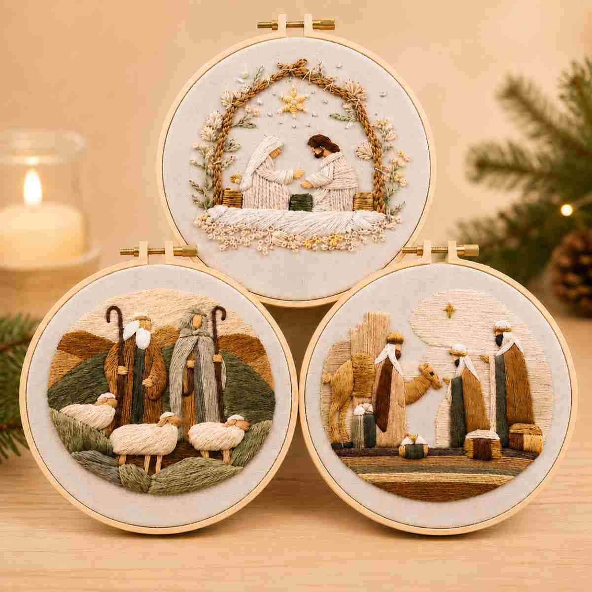 CraftHoop Silent Night Embroidery Kit