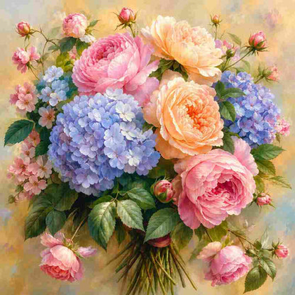 CraftHoop Vintage Floral Vase Cross Stitch Kit