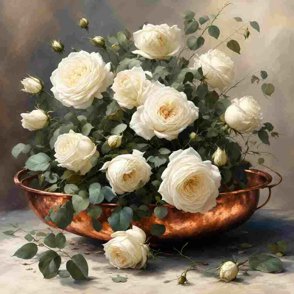 CraftHoop Vintage Floral Vase Cross Stitch Kit
