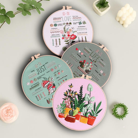 CraftHoop 3-Piece Learn & Stitch Kit