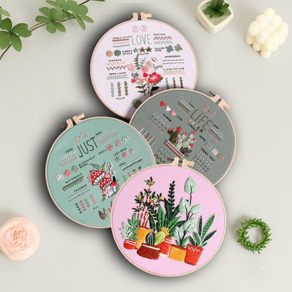 CraftHoop 3-Piece Learn & Stitch Kit