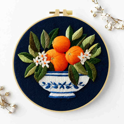 CraftHoop Summer Fruits Embroidery Kit