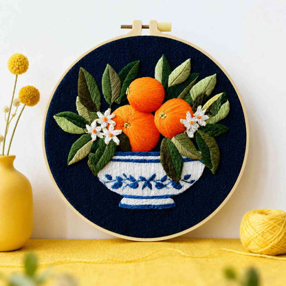 CraftHoop Summer Fruits Embroidery Kit