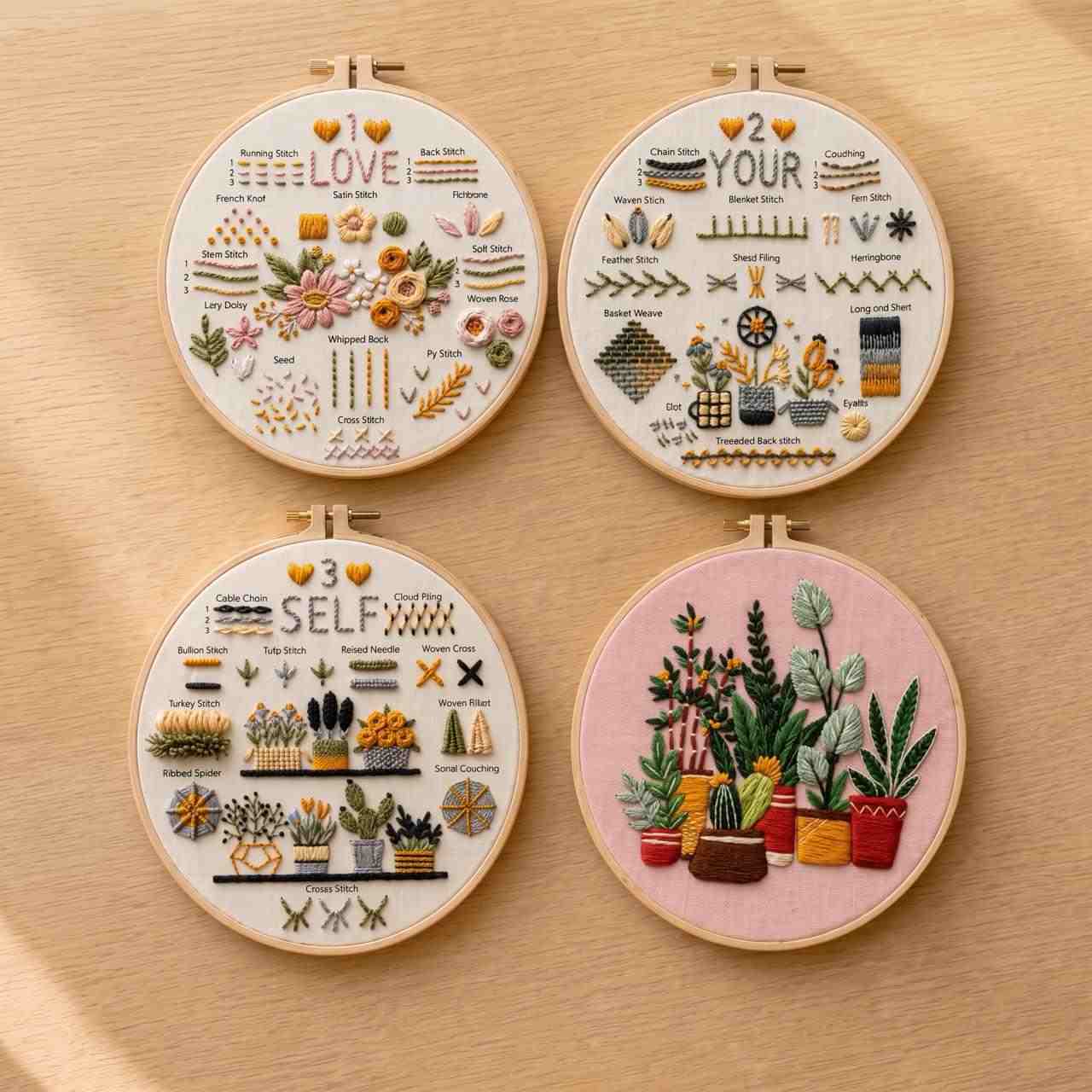 CraftHoop “Love Yourself” Beginner Embroidery Kit