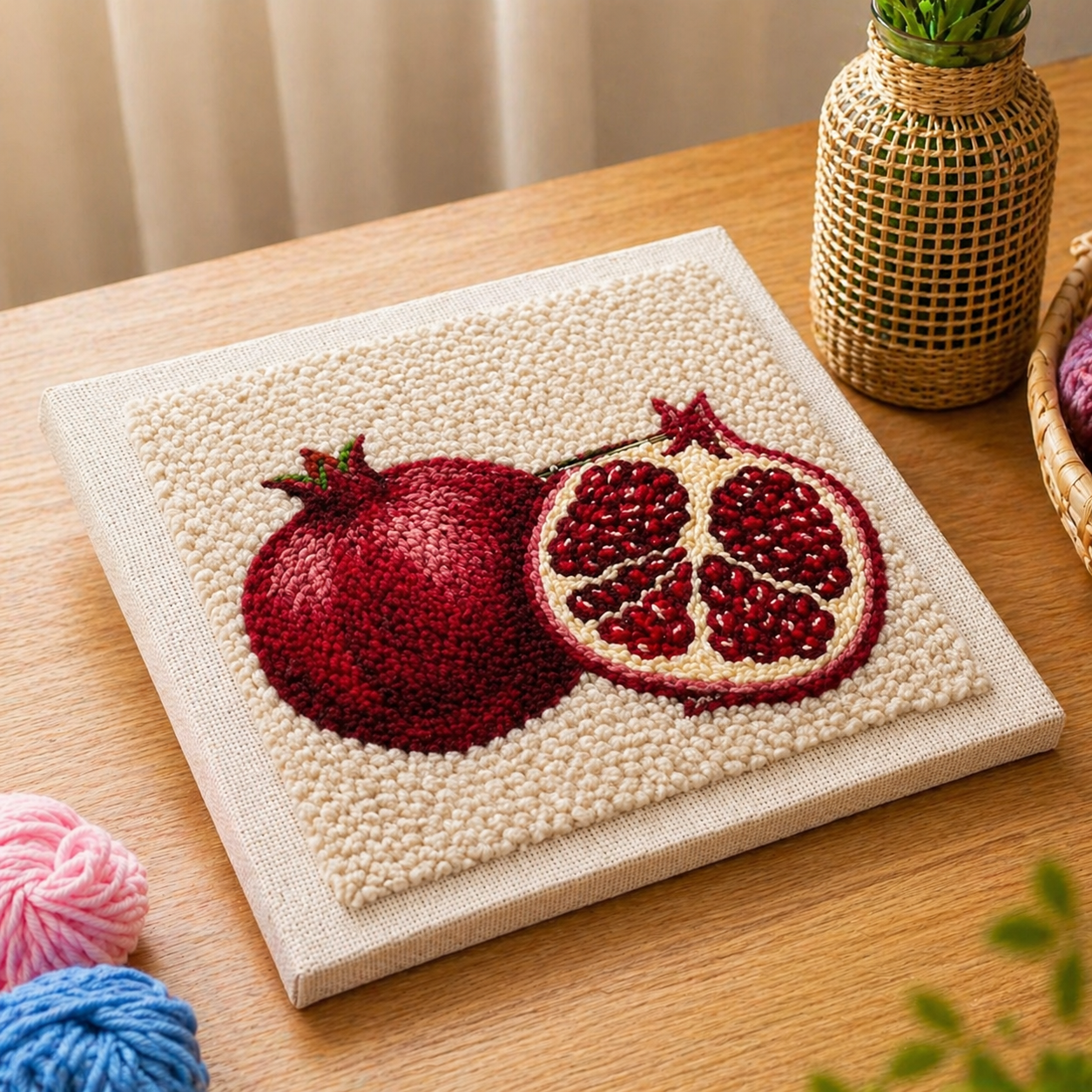 CraftHoop Ruby Pomegranate Punch Needle Kit