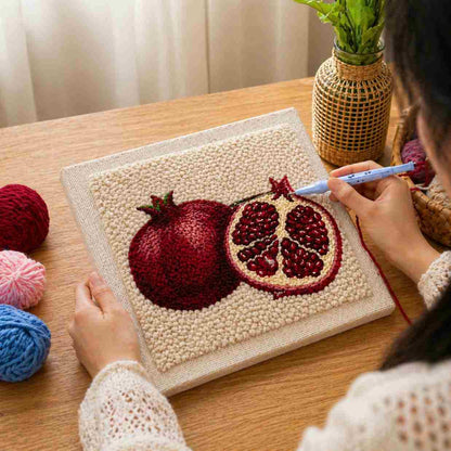 CraftHoop Ruby Pomegranate Punch Needle Kit