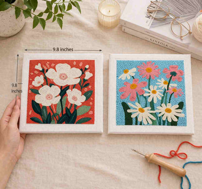 CraftHoop Colorful Bloom Punch Needle Kit