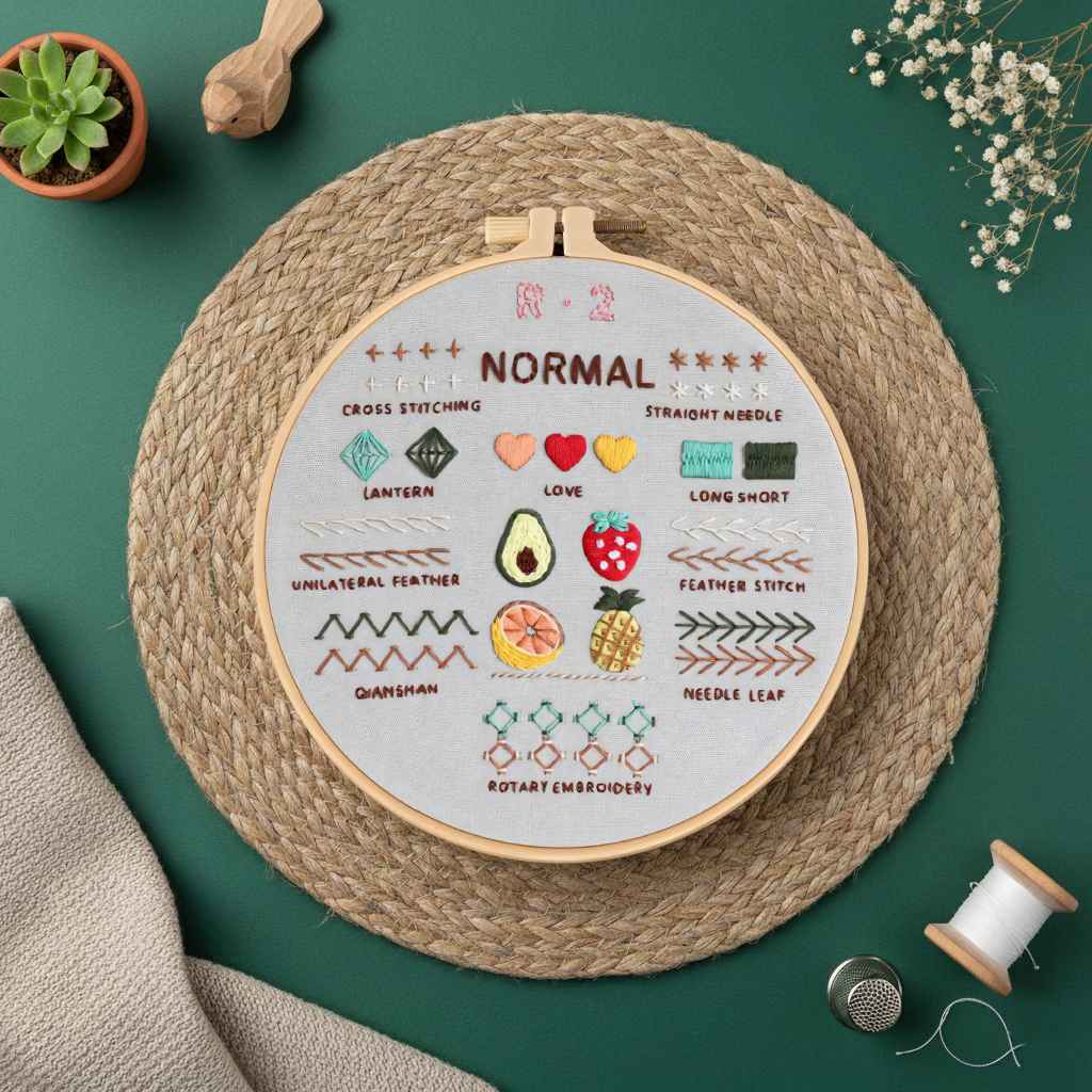 CraftHoop 4-Level Embroidery Kit for Beginners – From Starter to Pro