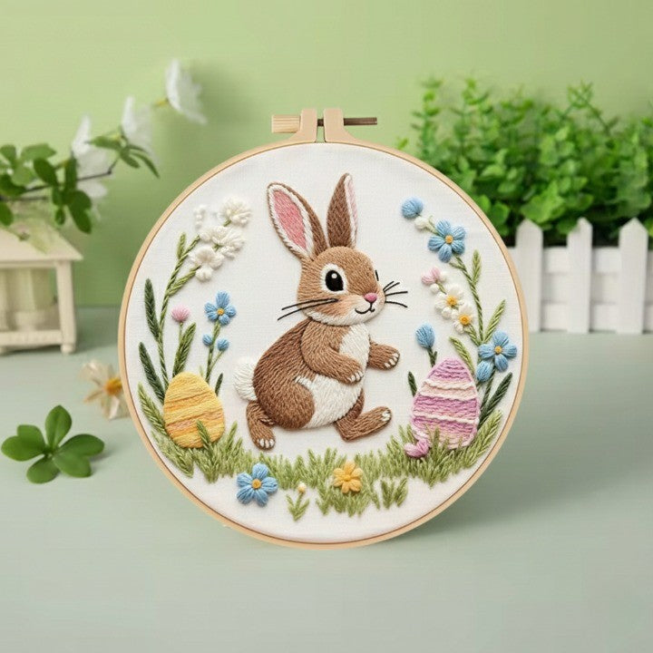 CraftHoop Spring Easter Bunny Embroidery Kit