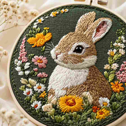 CraftHoop Garden Bunny Embroidery Kit