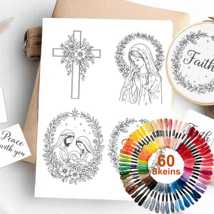 CraftHoop Faith & Blessings Stick & Stitch – Water-Soluble Transfers