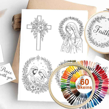 CraftHoop Faith & Blessings Stick & Stitch – Water-Soluble Transfers