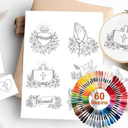 CraftHoop Faith & Blessings Stick & Stitch – Water-Soluble Transfers