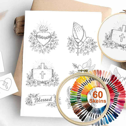 CraftHoop Faith & Blessings Stick & Stitch – Water-Soluble Transfers