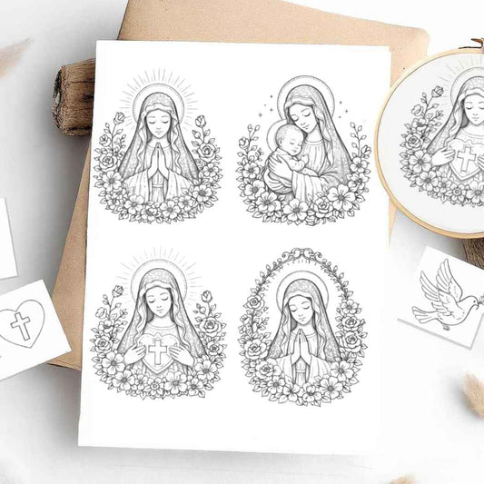 CraftHoop Faith & Blessings Stick & Stitch – Water-Soluble Transfers