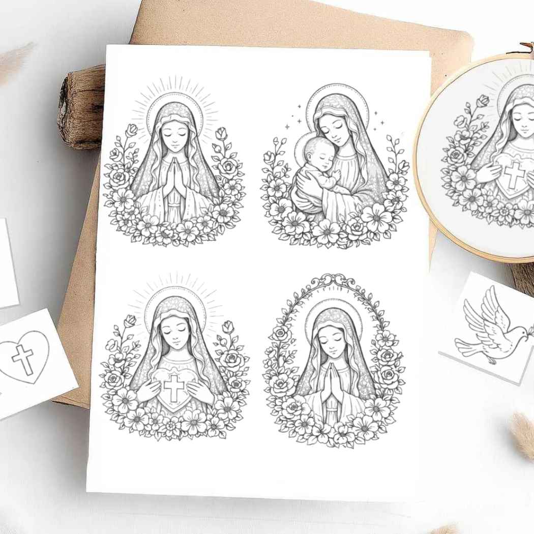 CraftHoop Faith & Blessings Stick & Stitch – Water-Soluble Transfers