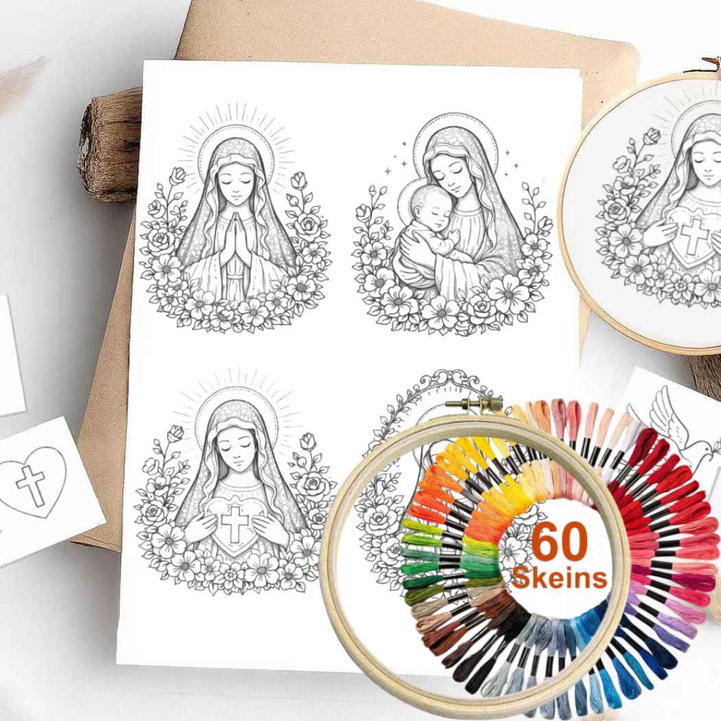 CraftHoop Faith & Blessings Stick & Stitch – Water-Soluble Transfers