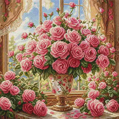 CraftHoop Vintage Floral Vase Cross Stitch Kit