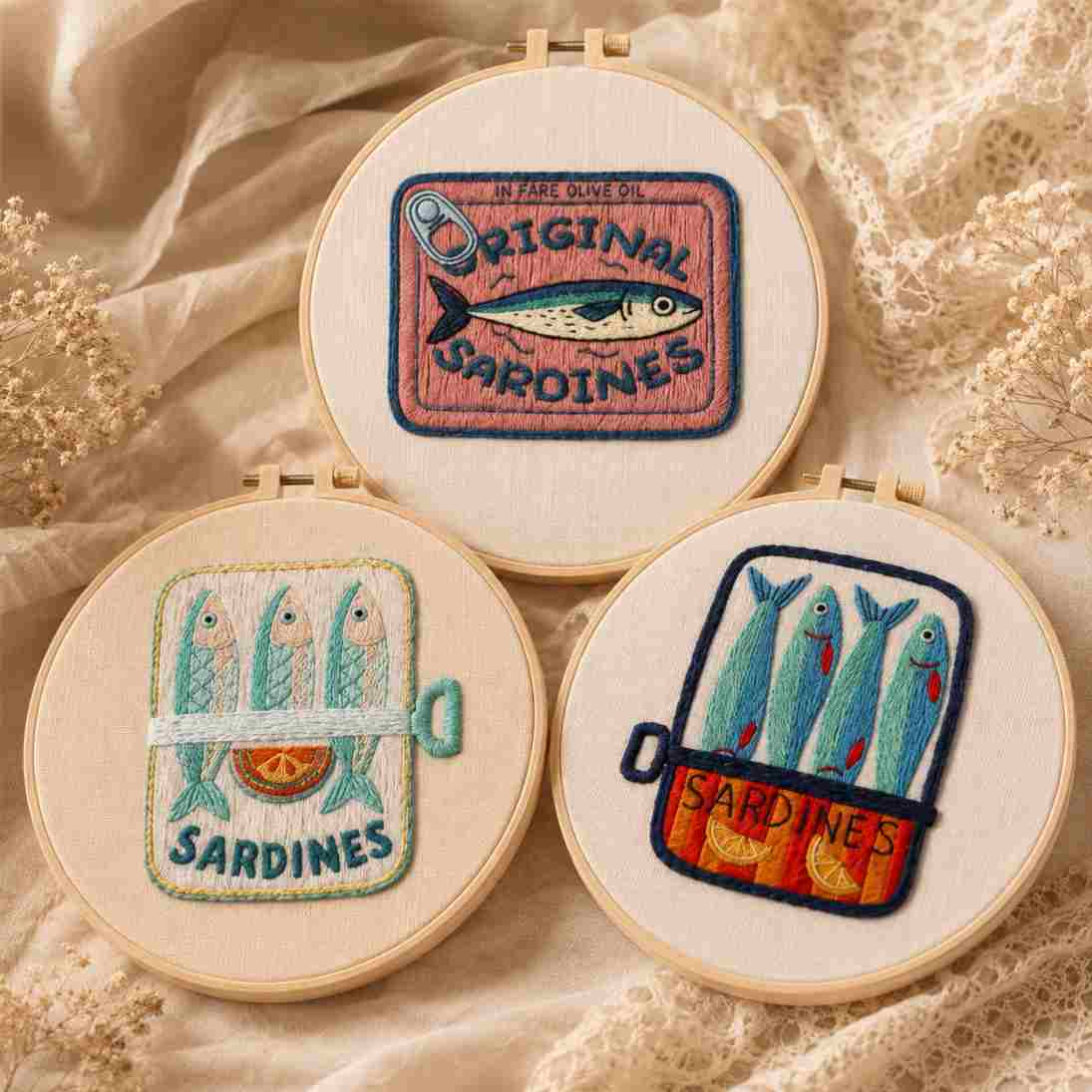 CraftHoop Woodland Friends 3-Piece Embroidery Kit