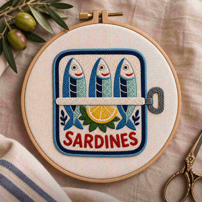 CraftHoop Coastal Sardines Embroidery Kit