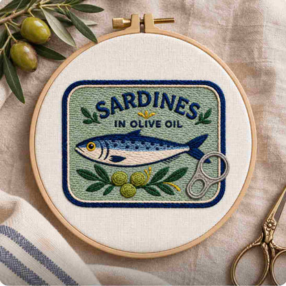 CraftHoop Coastal Sardines Embroidery Kit