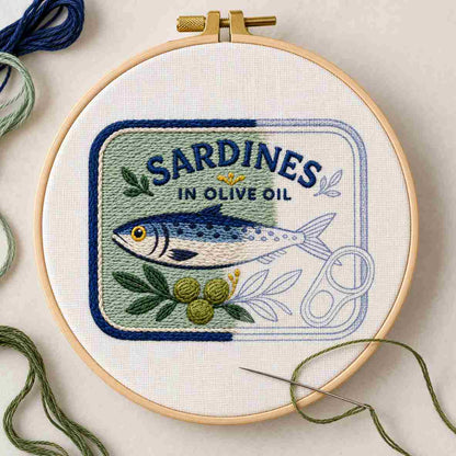 CraftHoop Coastal Sardines Embroidery Kit