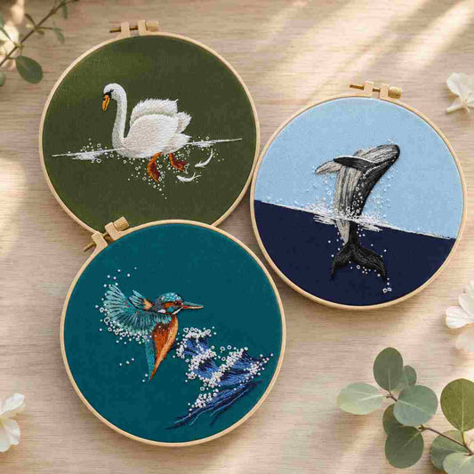 CraftHoop Marine Life Embroidery Kit