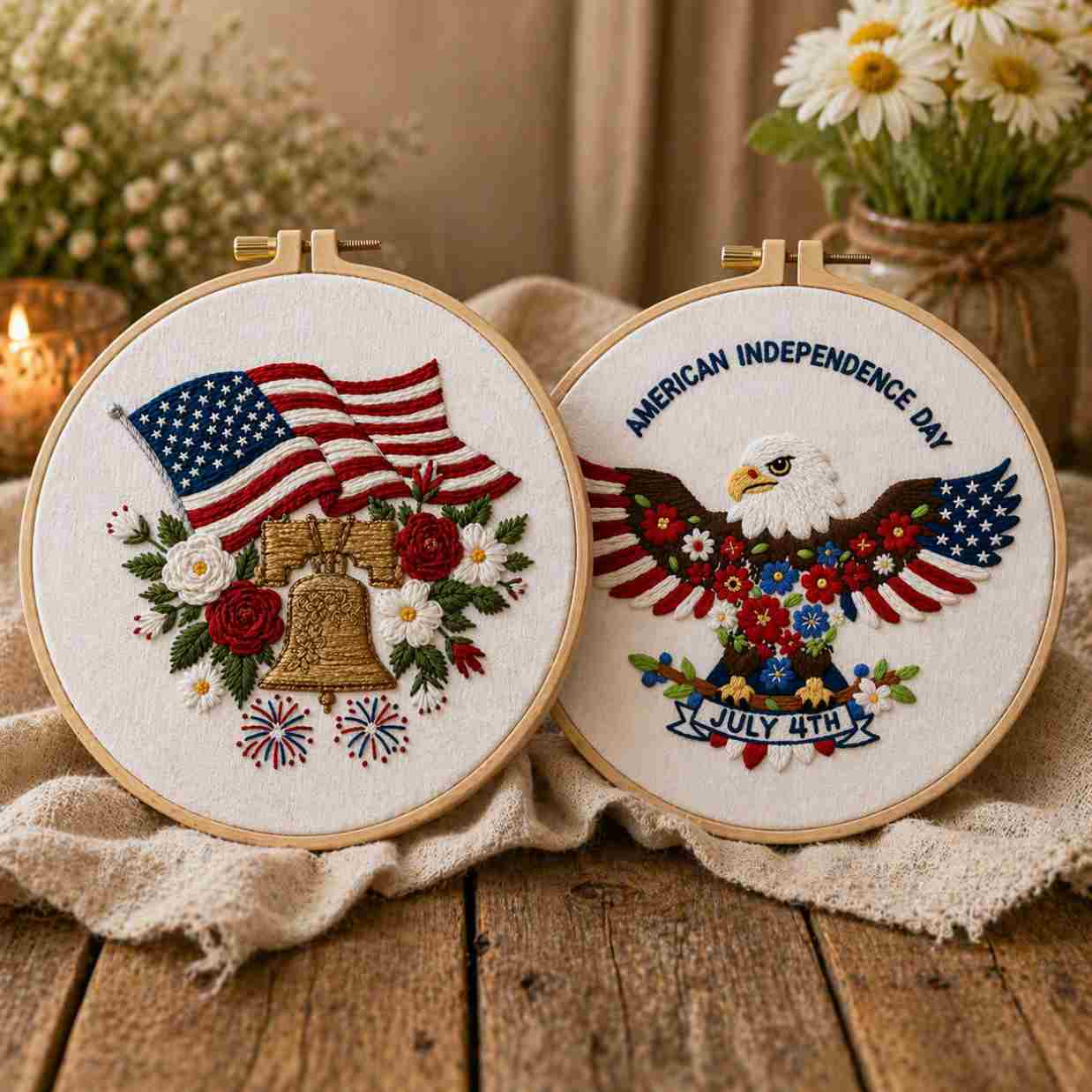 CraftHoop USA 250 Independence Day Embroidery Kits