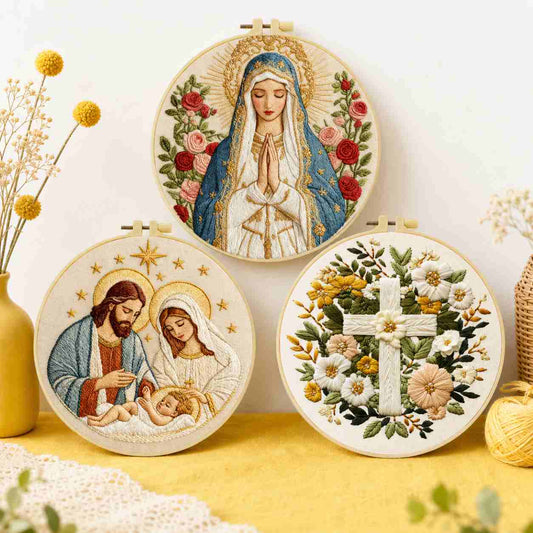 CraftHoop Sacred Nativity Embroidery Kits